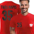 Sportowa koszulka termoaktywna T-shirt z TWOIM NAPISEM I NUMEREM