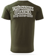 Zieleń wojskowa męska koszulka T-shirt z własnym nadrukiem 