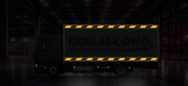 Odblaskowa taśma samoprzylepna żółto-czarna 10 cm
