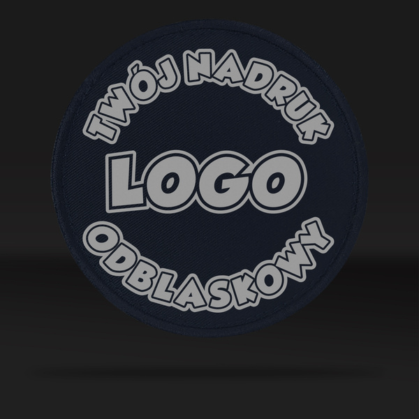 Naszywka odblaskowa z własnym napisem lub logo