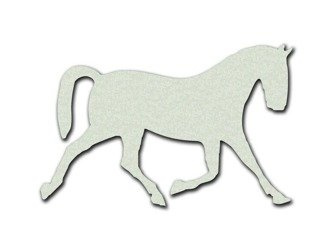 KOŃ odblaskowa naklejka na auto srebrna