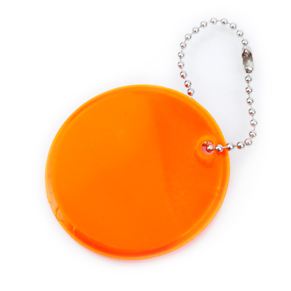 Zawieszka odblaskowa na łańcuszku - KÓŁKO POMARAŃCZOWE