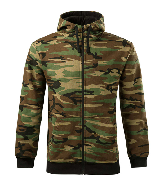 Myśliwska bluza z kapturem – brązowa camo