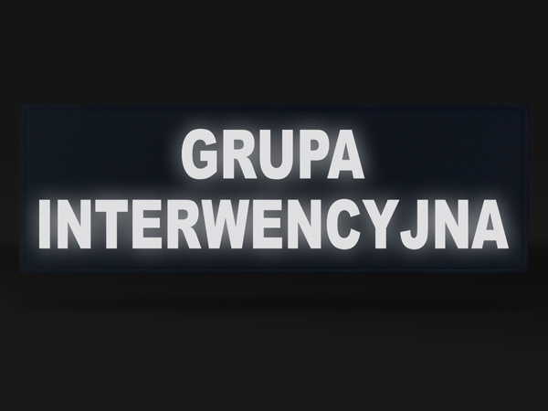 GRUPA INTERWENCYJNA emblemat odblaskowy