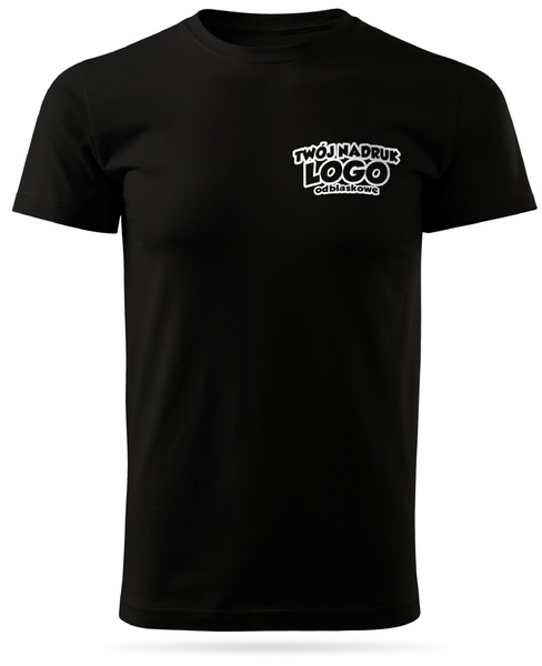 Czarna męska koszulka T-shirt z własnym nadrukiem 