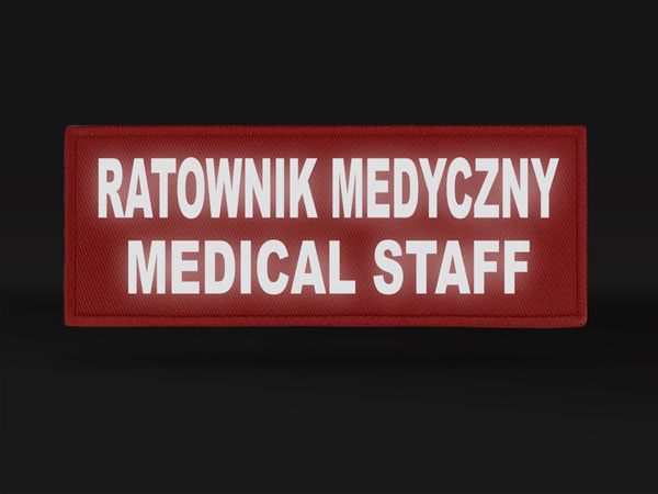 RATOWNIK MEDYCZNY MEDICAL STAFF naszywka odblaskowa