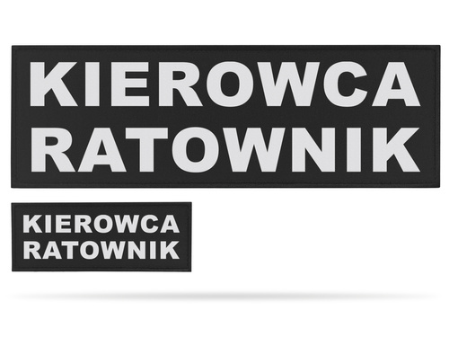 KIEROWCA RATOWNIK zestaw naszywek odblaskowych