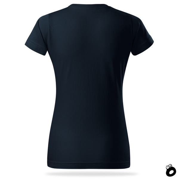 Damska koszulka bawełniana T-shirt - kolor granatowy