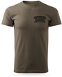 Brązowa męska koszulka T-shirt z własnym nadrukiem 