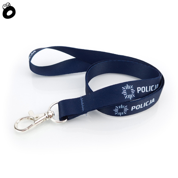 Smycz z karabińczykiem do identyfikatora nadruk POLICJA