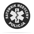 POLICJA RATOWNIK MEDYCZNY naszywka odblaskowa z eskulapem