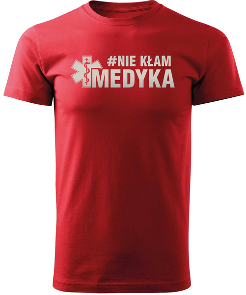 Koszulka T-shirt wzór odblaskowy #NIE KŁAM MEDYKA 