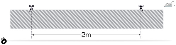 Odblaskowa taśma do wprasowania srebrna skos 4,7 cm / 5 mb.