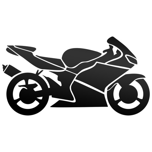 MOTOCYKL odblaskowa naklejka na auto czarna