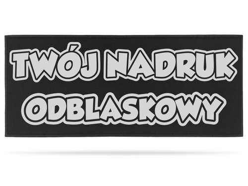 Naszywka odblaskowa z własnym napisem lub logo