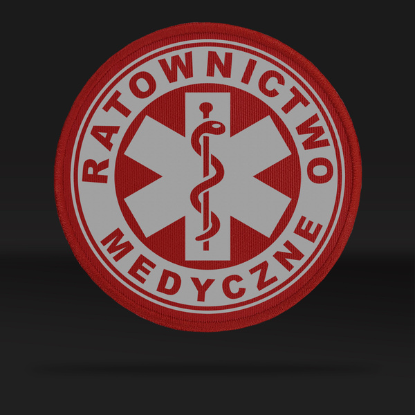 RATOWNICTWO MEDYCZNE naszywka odblaskowa + eskulap