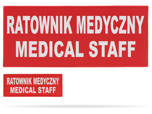 RATOWNIK MEDYCZNY MEDICAL STAFF zestaw naszywek odblaskowych