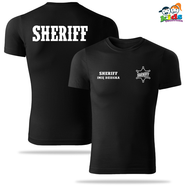 Dziecięca koszulka - nadruk SHERIFF i imię dziecka