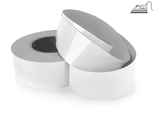 Odblaskowa taśma do prasowania srebrna 5 cm / 2 mb.