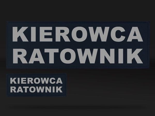 KIEROWCA RATOWNIK zestaw emblematów odblaskowych