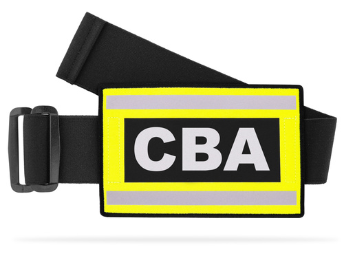 Odblaskowa opaska szybkiego rozpoznania nadruk CBA (Centralne Biuro Antykorupcyjne)