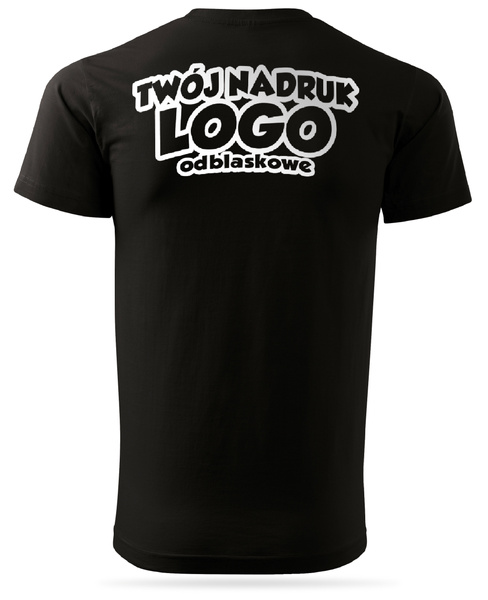 Czarna męska koszulka T-shirt z własnym nadrukiem 