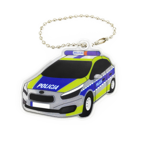 Zawieszka odblaskowa na łańcuszku - AUTO POLICYJNE