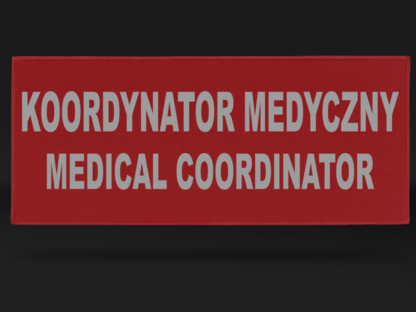 KOORDYNATOR MEDYCZNY MEDICAL COORDINATOR naszywka odblaskowa