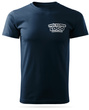 Granatowa męska koszulka T-shirt z własnym nadrukiem 