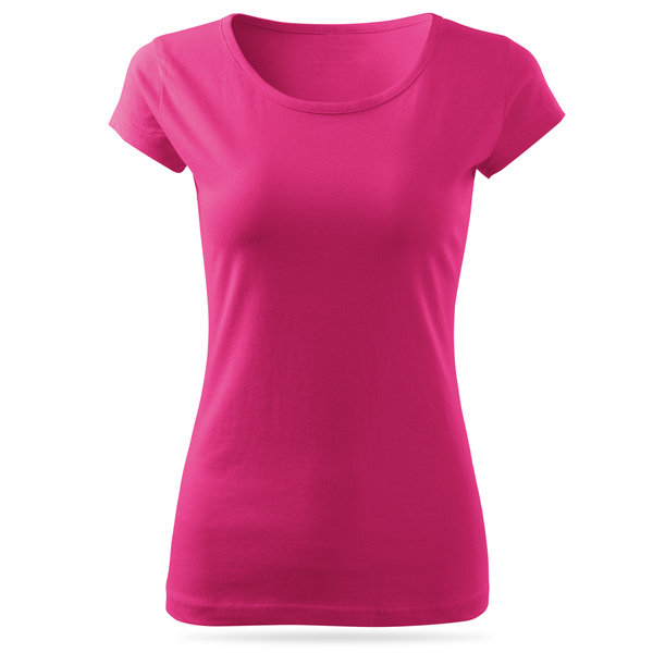 Damska koszulka bawełniana - kolor różowy