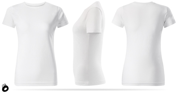 Damska koszulka bawełniana T-shirt - kolor biały