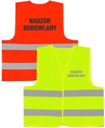 NADZÓR BUDOWLANY kamizelka odblaskowa