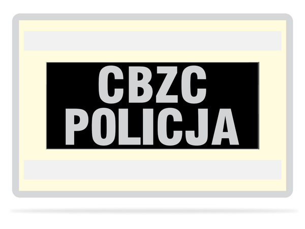 Nadruk CBZC umieszczony na opasce SZYBKIEGO ROZPOZNANIA