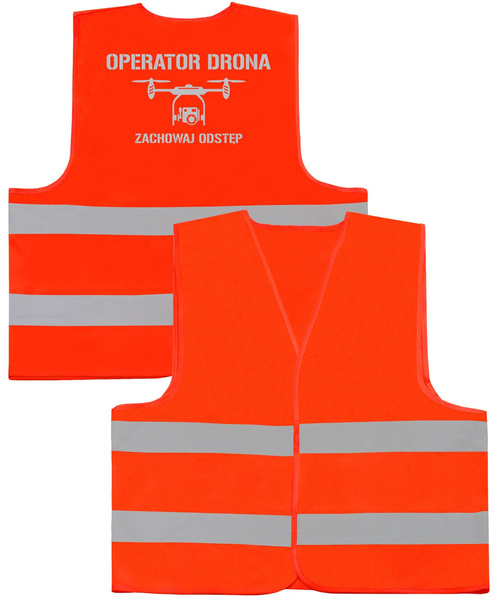 Operator drona 1 kamizelka odblaskowa pomarańczowa