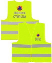 OBRONA CYWILNA kamizelka odblaskowa znak