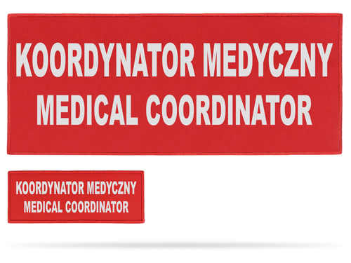 KOORDYNATOR MEDYCZNY MEDICAL COORDINATOR zestaw naszywek odblaskowych