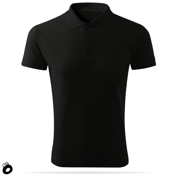 Koszulka męska bawełniana polo - kolor czarny