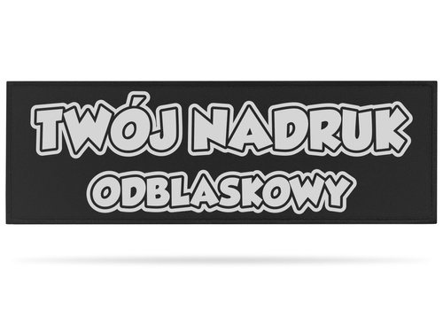 Naszywka odblaskowa z własnym napisem lub logo