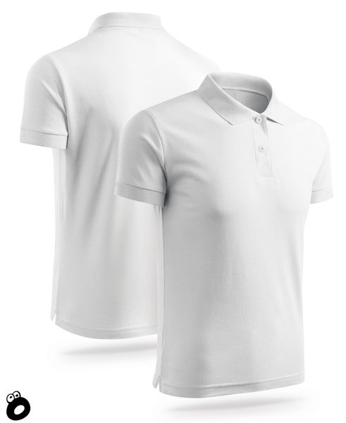 Koszulka męska bawełniana polo - kolor biały
