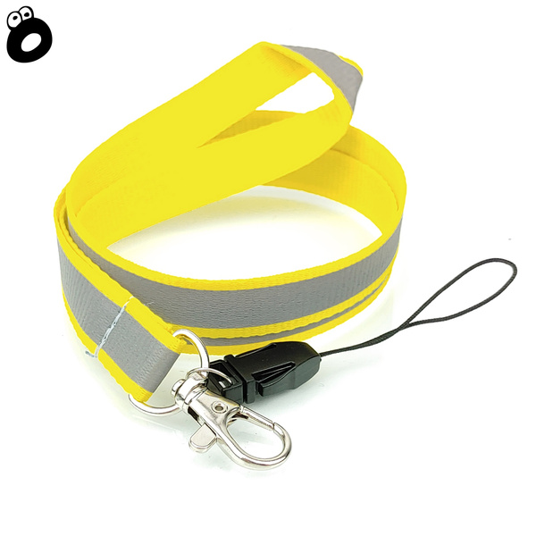 Zestaw imprezowy smycz odblaskowa ŻÓŁTA z kieliszkiem szklanym