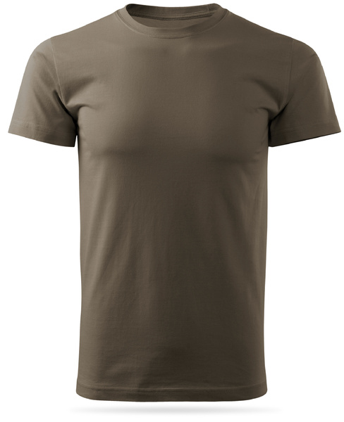 Brązowa męska koszulka T-shirt z własnym nadrukiem 