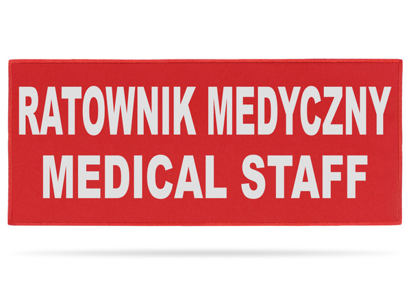 RATOWNIK MEDYCZNY MEDICAL STAFF naszywka odblaskowa