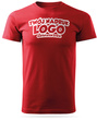Czerwona męska koszulka T-shirt z własnym nadrukiem