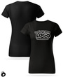 Damska bawełniana koszulka T-shirt z własnym nadrukiem - kolor czarny