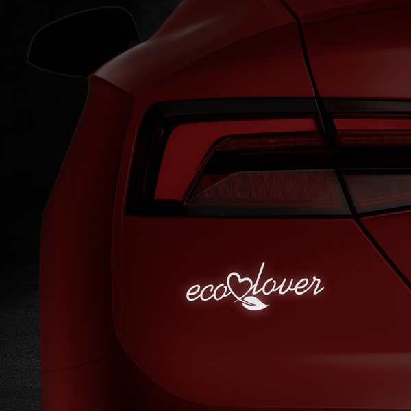 ECO LOVER odblaskowa naklejka - srebrna