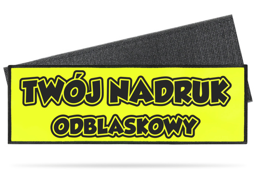 Naszywka odblaskowa z własnym napisem lub logo