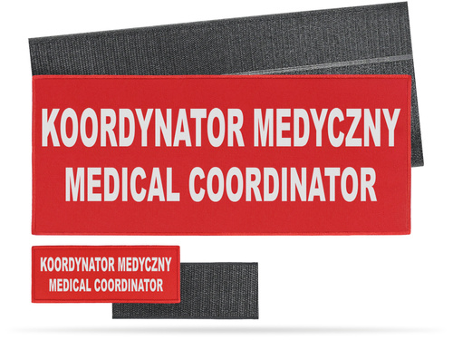 KOORDYNATOR MEDYCZNY MEDICAL COORDINATOR zestaw naszywek odblaskowych
