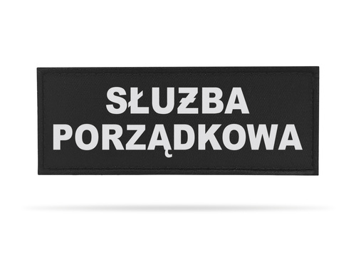 SŁUŻBA PORZĄDKOWA naszywka odblaskowa