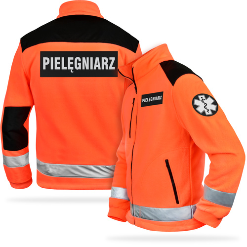 Bluza polarowa z emblematami PIELĘGNIARZ