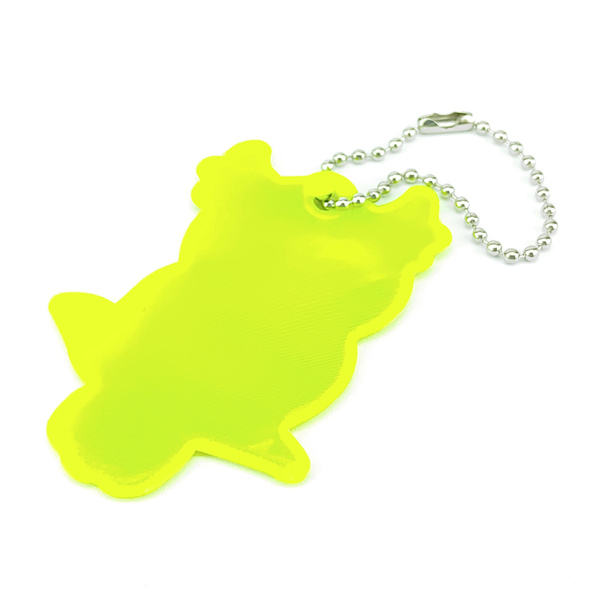 Zawieszka odblaskowa na łańcuszku - SOWA ŻÓŁTA